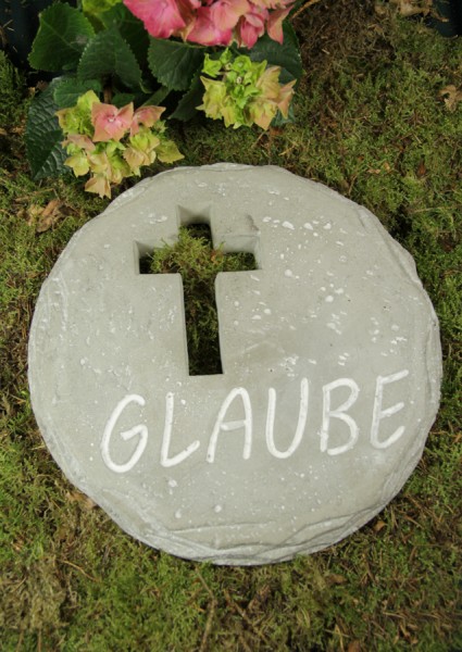 Grabtafel mit Kreuz "Glaube" | Grabschmuck